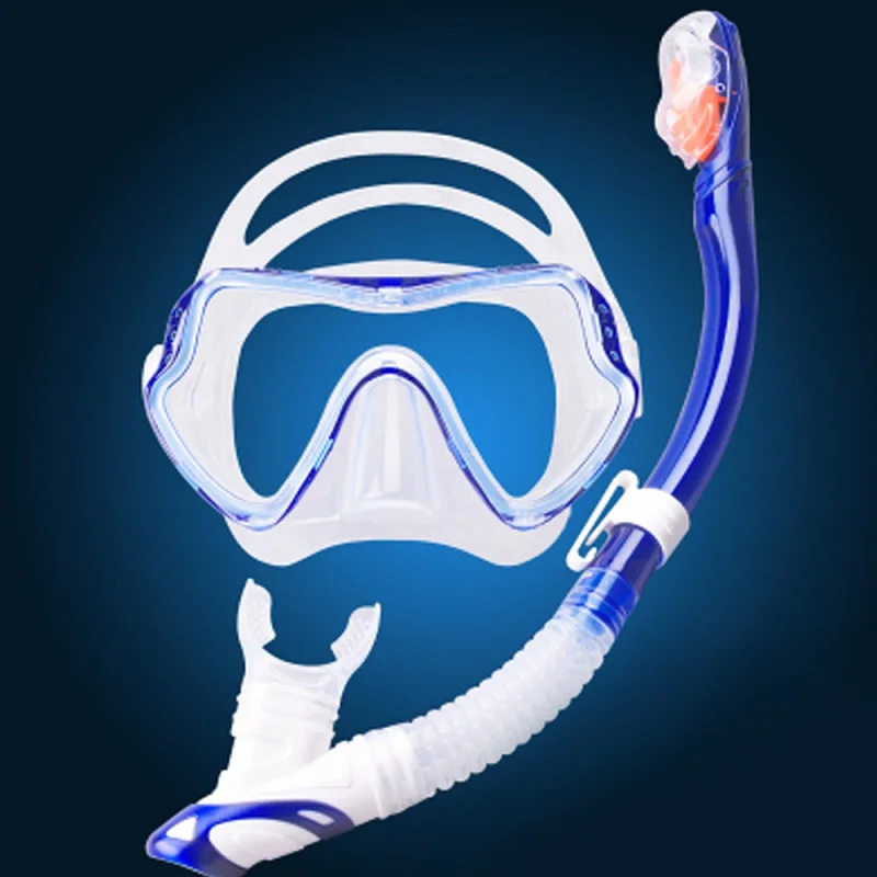 YFXcreate профессиональная маска для подводного плавания и трубка противотуманные очки для дайвинга для плавания легкие дыхательные трубки Набор - Цвет: blue