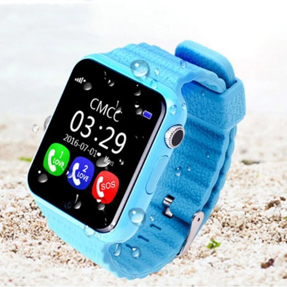 

Children kids smart watch V7K GPS Smartwatch Touch Screen with Camera SOS Anti-Lost Location Tracker Safe children's watch