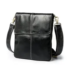 Лидер продаж! Новое поступление 2018 г. кожаные сумки Для мужчин высокое качество Курьерские сумки небольшая дорожная черный сумка через