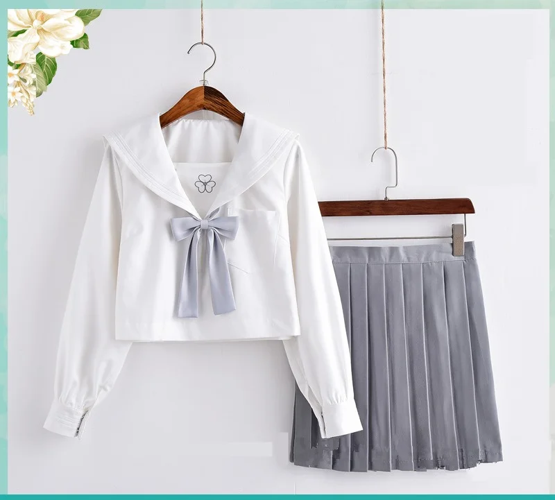 Японская школьная форма для девочек, моряк, топы + галстук + юбка, темно-синий стиль, Студенческая Одежда для девочек, большие размеры, Lala