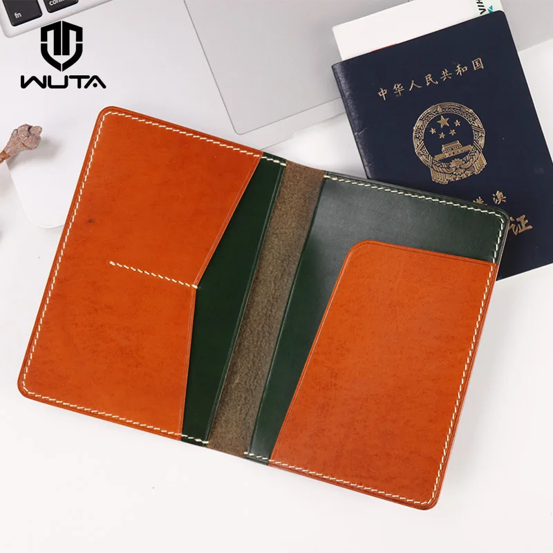 WUTA Diy Semi-finished Leather Kit Passport Holder Cover Wallet