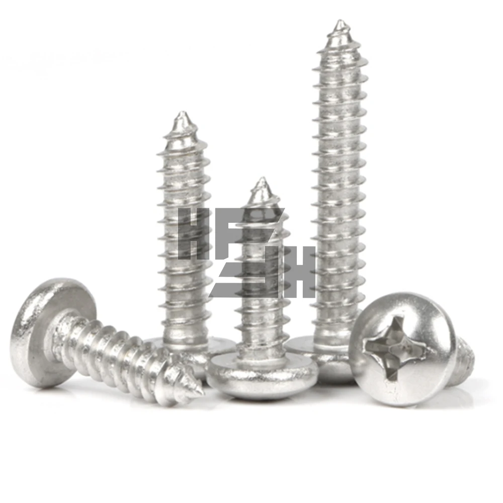 HANFA Manufacturer wholesale M2.2 M3 M4 M5 M6 round head screw 304 stainless steel self tapping