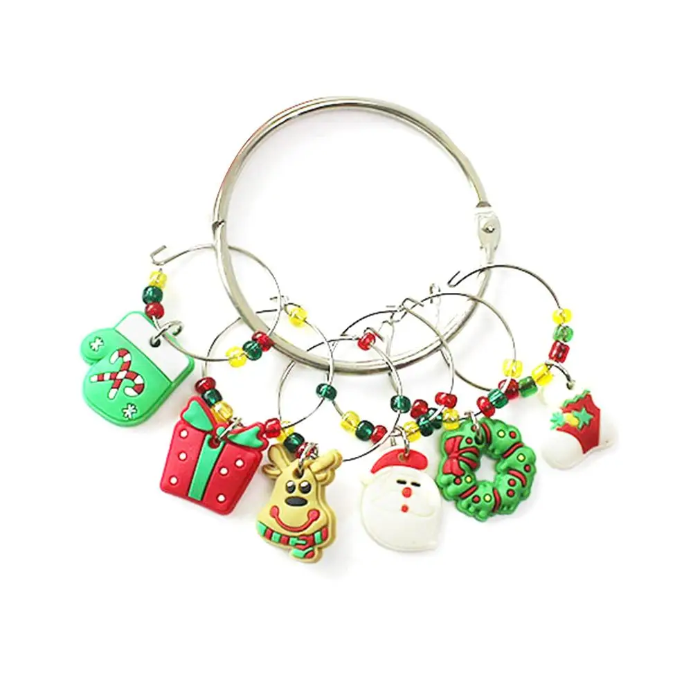 Handmade Christmas Wine Glass Charms Gift Pack
