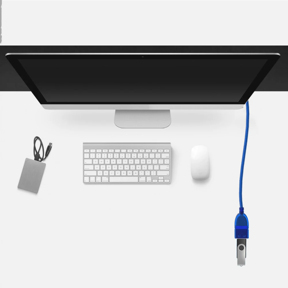 0 3 м 5 1 Новый Удлинительный кабель USB2.0 штырь гнездо USB адаптер прозрачный синий