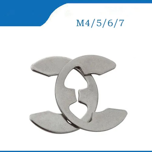 

M4/5/6/7 Lock washers retaining washers for shafts 304 stainless steel open ring E-type buckle M4 M5 M6 M7