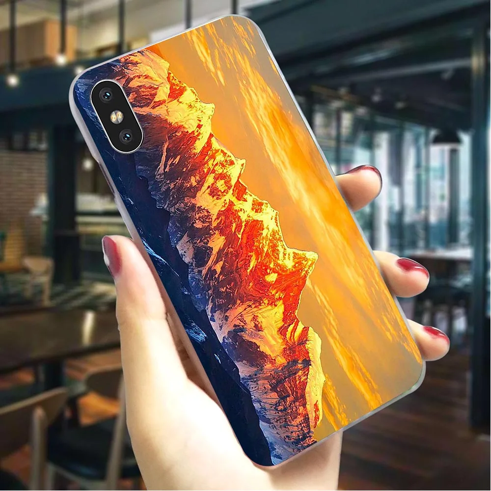 

Scenery Snow Mountain Hard Case for iPhone SE Ultra Thin Phone Cover for iPhone 6 6S Plus 7 8 X Xs Max XR Covers Back