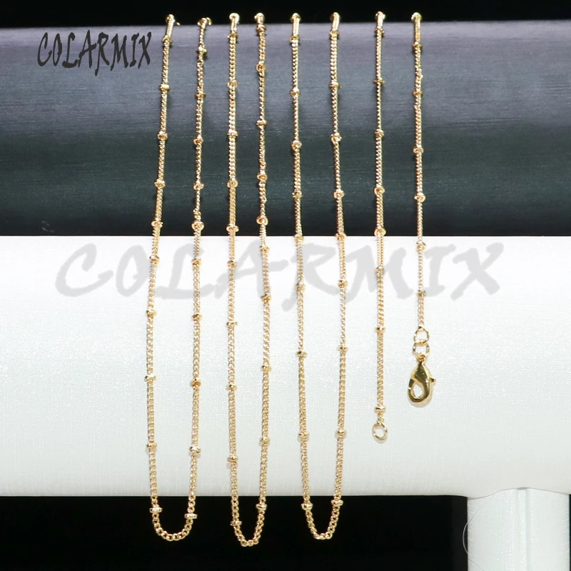 20 шт. ожерелье цепочка Ювелирные изделия находка с золотыми шариками ожерелье ювелирных изделий для ювелирных изделий 9115
