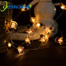 Светодиодный светильник-Гирлянда снеговик 1m2m5mуличная Водонепроницаемая гирлянда из медной проволоки праздничный Сказочный светильник s для рождественской вечеринки, свадебного украшения