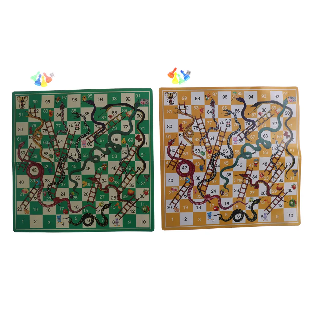 

Folding Snake Chess Toys For Children Portable Snakes and Ladders Puzzle Game Preschool Training Birthday Gift