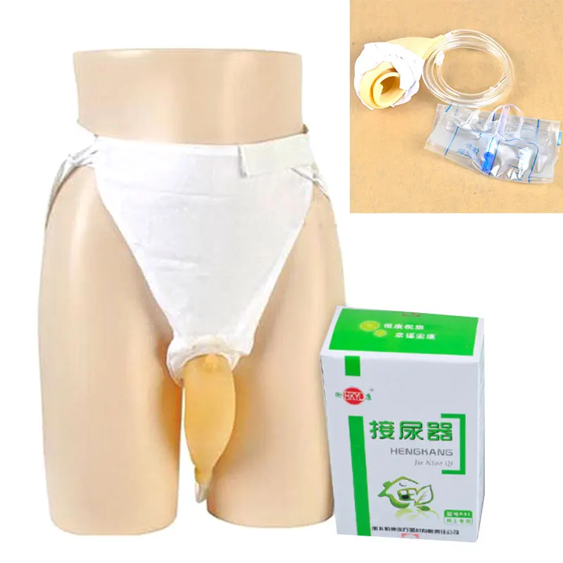 

Useful 1 Set Male Urinal Pee Holder Bag Bladder Soft hospital Incontinence Aids Bathroom 1000ML Health