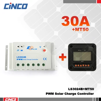 

LS3024B + MT50 30A 12V/24V EPSOLAR PWM solar controller with LCD remote meter,timer and lighting control for solar lighting