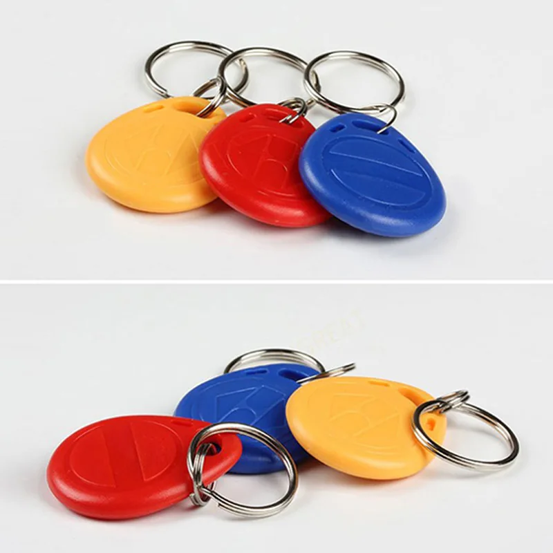 

New 10pcs RFID Key Fobs Token Tags EM4100 Durable Waterproof Keychain ID Card Read