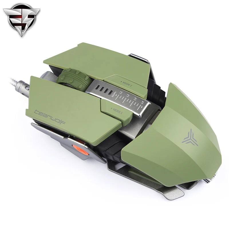 Teamwolf бессмертный лазерной Сменные игровая мышь 7000 точек/дюйм Подсветка