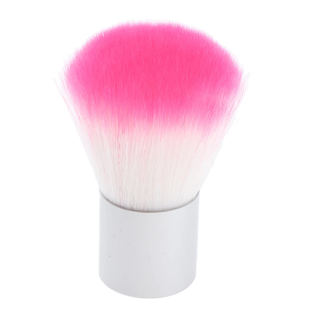 1Pc Versatile Neck Duster Brush Barber Cleaning Hairbrush Pretty Nail Art Dust Cleaning Brush Duster Remover, Rainbow / Pink 