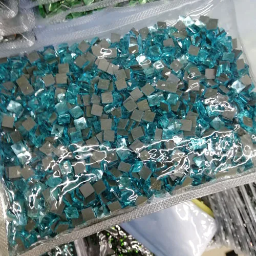 aquamarine 6 мм 8 мм 10 мм Стразы квадратной формы плоские задние стразы исправление камней и кристаллов Стразы для одежды - Цвет: aquamarine