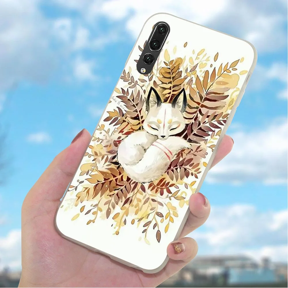 Мягкий чехол из ТПУ с изображением лисы снега для телефона Huawei Honor 10 8 9 Lite 6A 7A Pro 7X 7C