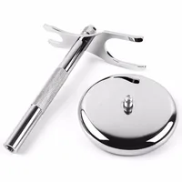 QSHAVE Men uchwyt na golarkę ze stali nierdzewnej pędzel do golenia stojak bezpieczeństwa Razor It uchwyt na golarkę 15cm uchwyt na maszynkę do golenia i szczotka nie w tym 5