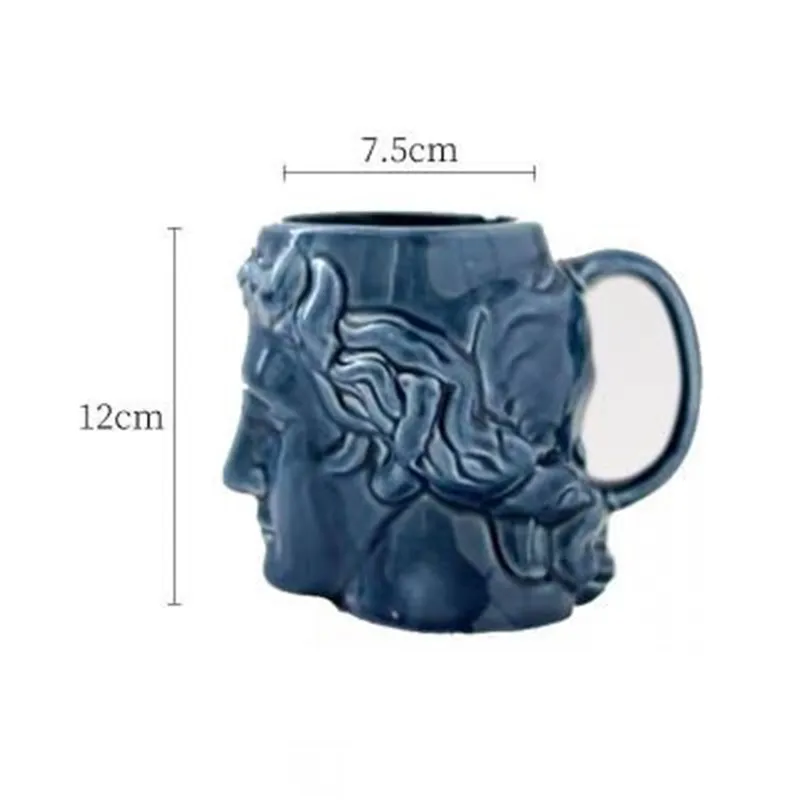 1 шт. креативная 3D стильная керамическая кружка Давид скульптура кофейные чайные чашки с ручкой кофейная кружка Новинка Gif X2096