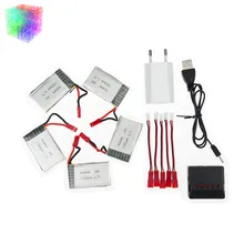 JJRC H11D lipo 3 7v 1000mah battery JST batteries 5pcs and charger with plug for JJRC
