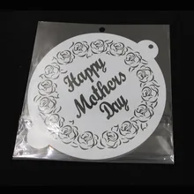1 шт. прозрачный пластиковый трафарет торт happy Мэтью день Дизайн для украшения торта капучино украшения мусс Инструменты для тортов