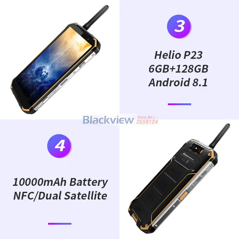 Blackview BV9500 Pro 5," 18:9 10000 мАч IP68 водонепроницаемый смартфон 6 ГБ 128 Гб Беспроводная зарядка глобальная версия мобильного телефона