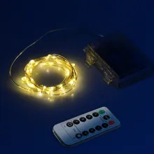 5м 50 светодиодный s Медный провод светодиодный строки AA Батарея приведенный в действие Водонепроницаемый коробка дистанционного Управление, декоративные лампочки, VER63 P30