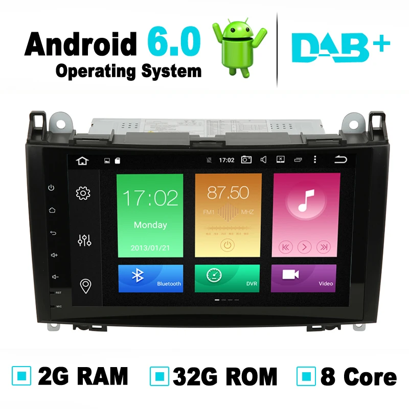 9 Inch Screen Android 6.0 Car Gps Navigation System Stereo For Mercedes