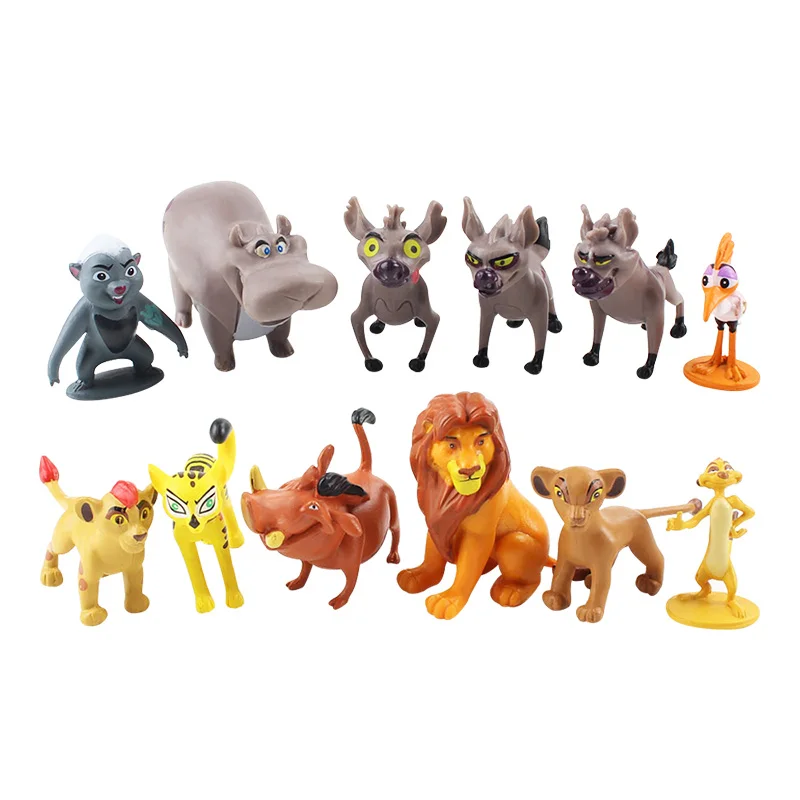 

12pcs/lot The Lion King Figures Simba Nala Mufasa Sarabi Pumbaa Timon Zazu Bird Hippo Animal Model Toys