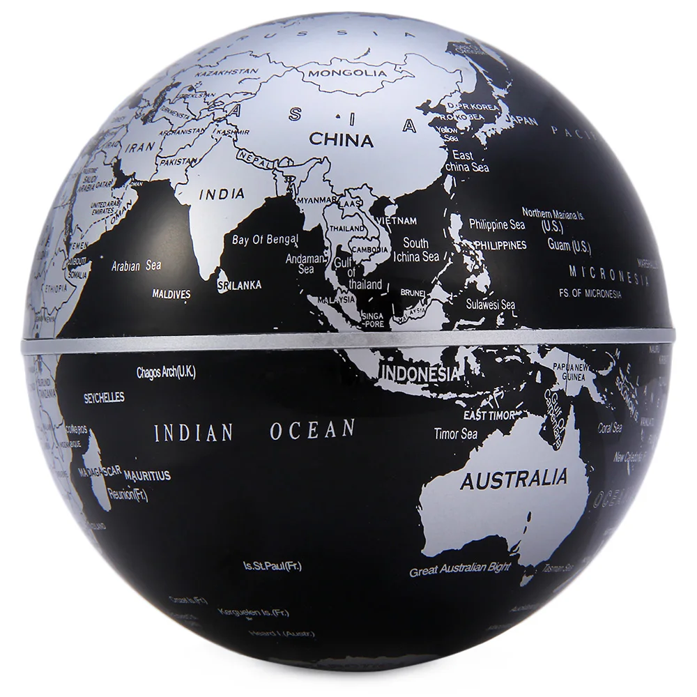 C shape Globe Rotating LED World Map Decor Home Electronic Magnetic Levitation Floating Globe Antigravity LED Light Decoration