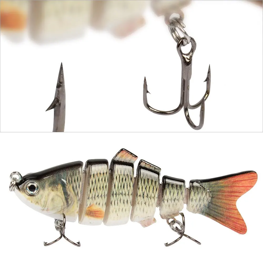 

Fishing Lure Available Multi Jointed Life-like Swimbaits Crankbaits with 6# Fishing Hook 6 Segment 18g /9.5cm 1PC