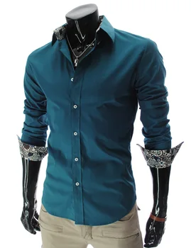 

Fashion Mens Slim Shirts Fit Button Down Korean Version Cotton Shirt Luxury Business Shirts Long Sleeve Shirt 5016