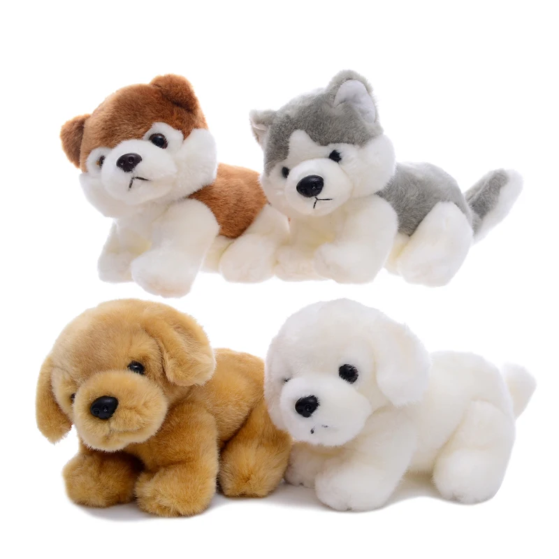Simulation Stuffed Animal Dogs Plush Toys Pomerani...
