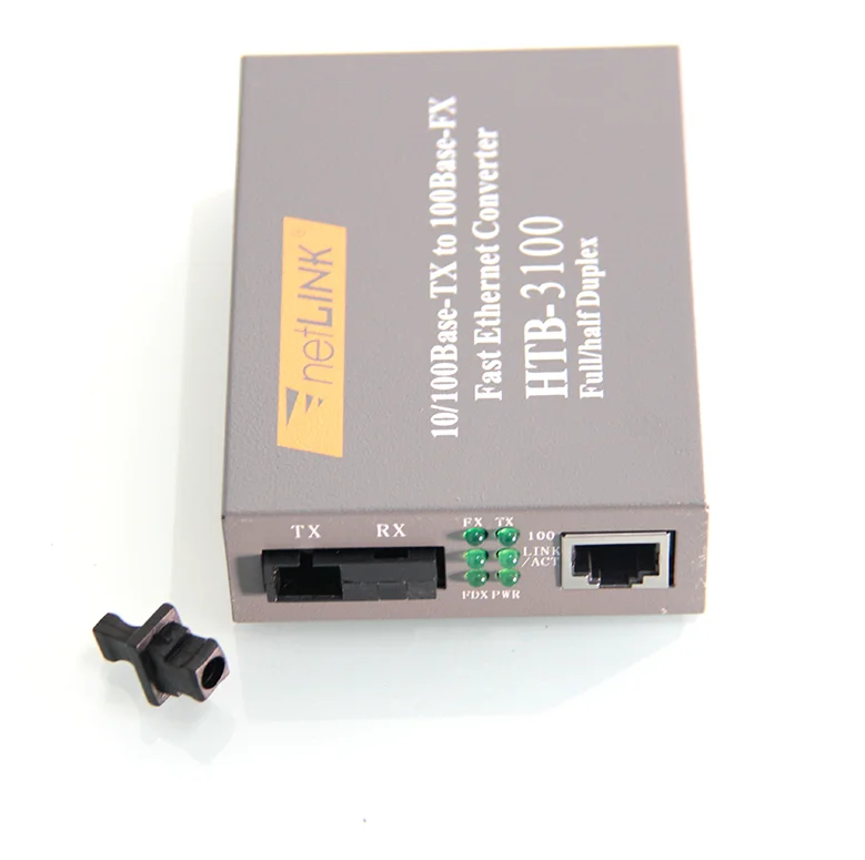 Одна пара HTB-3100 HTB-3100A/B 25 км netLINK 10/100M однорежимный одинарный волоконно-оптический WDM оптоволоконный медиа-конвертер