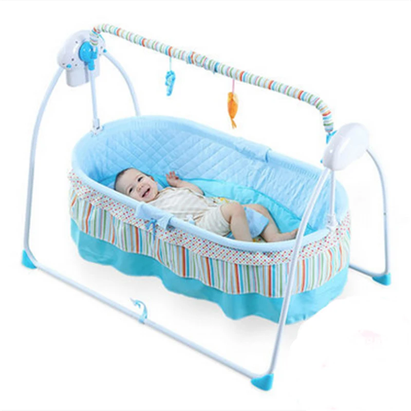 Electric baby cradle bed sleeping basket shakes his newborn automatic