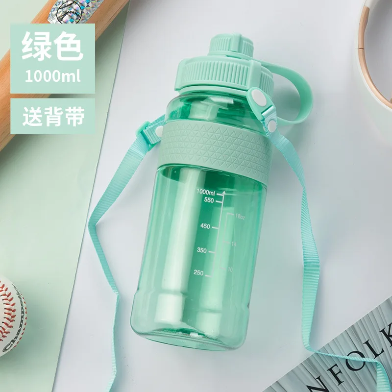 Лидер продаж Yooap Портативный большой Ёмкость движения My Water Bottle(Моя бутылка с водой Пластик для спорта на открытом воздухе Отдых Пеший Туризм 650/1000/1500/2000/2500 мл - Цвет: Green-1000ml