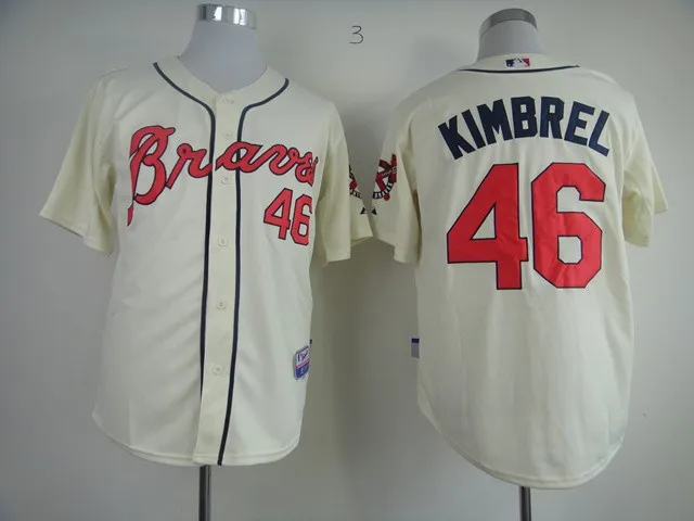 Men's Atlanta Braves Jerseys #44 Hank Aaron,#46 Craig Kimbrel,#49 Julio  Teheran Throwback Baseball Jersey - AliExpress