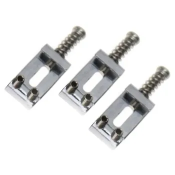 

New Set of 6 Replacement Chrome Tremolo Bridge Saddles For Electric Guitar