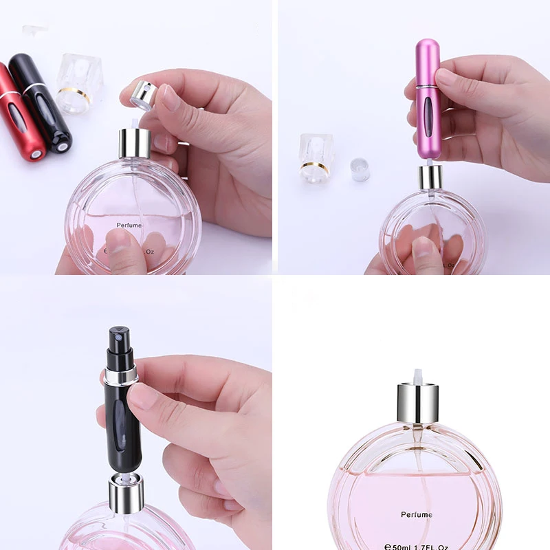 Bouteille de parfum rechargeable portable