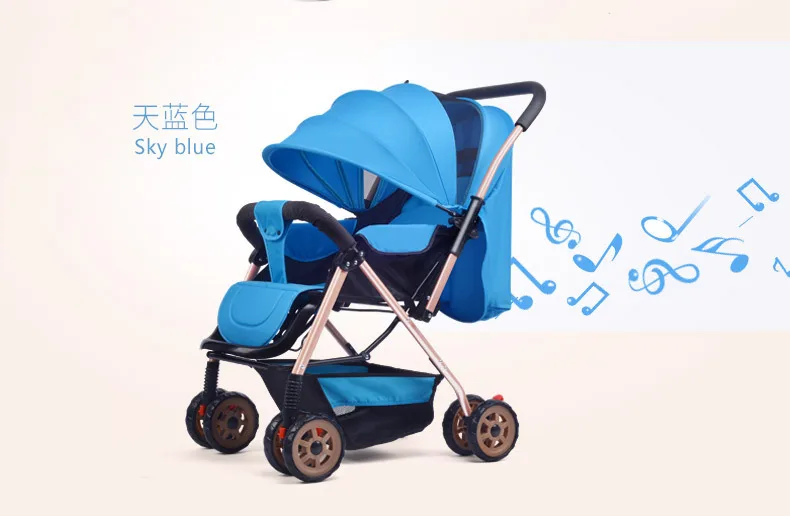 

Fashion Baby Stroller Can Sit Can Lie Down High Landscape Stroller Folding Baby Carriage Travel Stroller