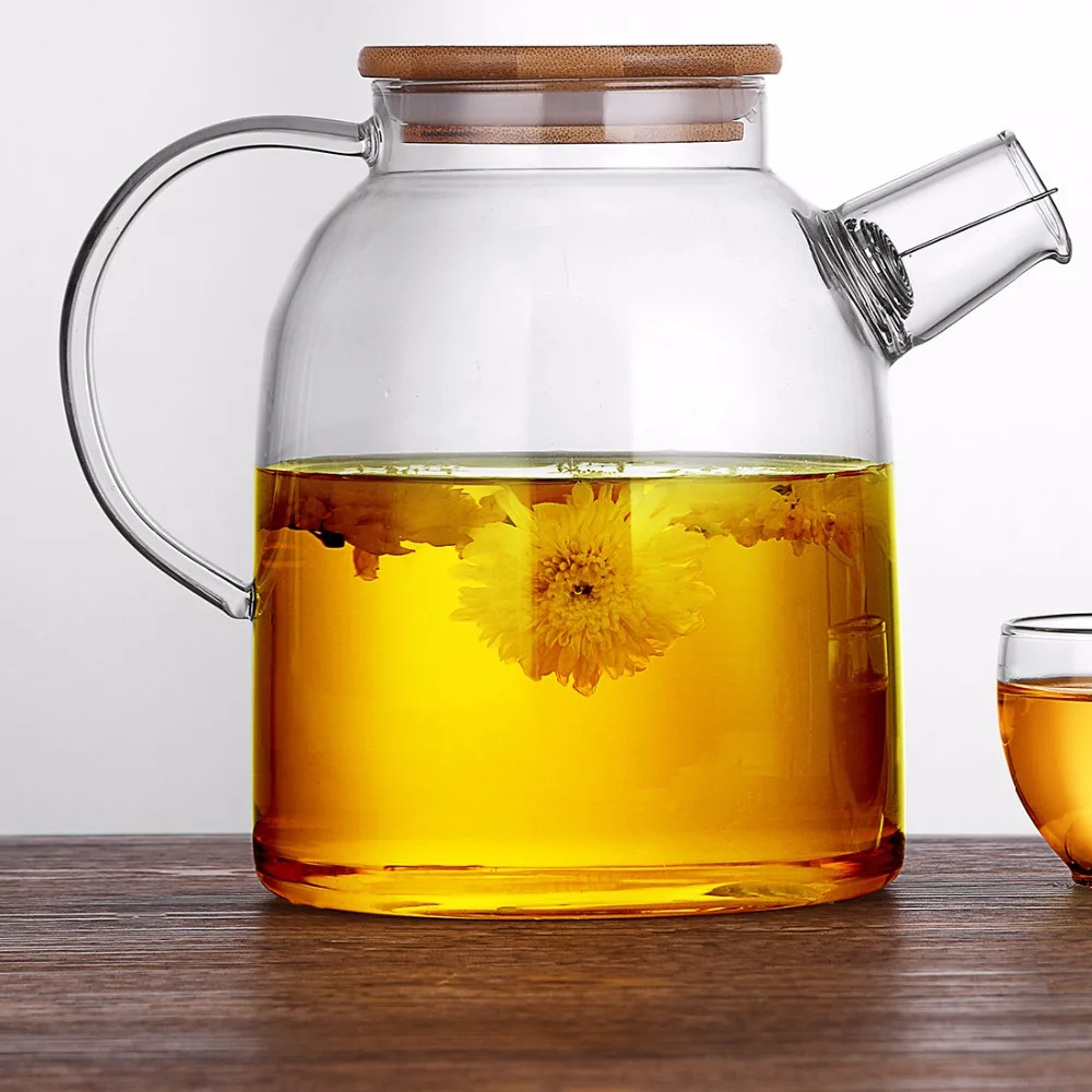 1600ML Teapot Water kettle With Bent Handgrip and filter 304 Stainless