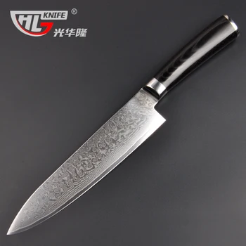 

GHL 8 Inch VG10 Japanese Damascus Steel Chef Knife Kitchen knives Fishing Knife Cut Meat Cleaver Fruit Meat Cooking Tool