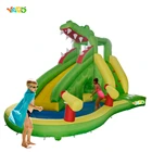 Best Price as low as $759.05 YARD Free Shipping Residential Crocodile Inflatable Water Park Swimming Pool Water Slide with Cannons