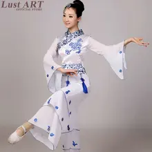 Одежда для сцены и танцев Древний китайский костюм Новое поступление китайский народный танец дизайн Современные Восточные Танцевальные Костюмы AA182