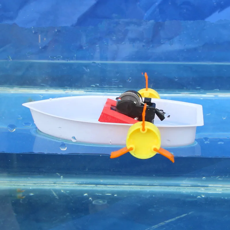 Science experiments Toys handmade Paddle wheel ferry wheel boat ship DIY material Discovery Toys best gifts for kids children