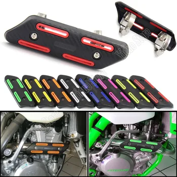 

For ktm exc honda crf 230 dirt bike motocross Universal Mid Exhaust system escape Muffler Silencer connector Protector guard