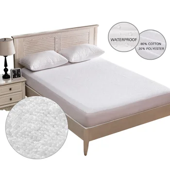 

Cotton Terry Waterproof Mattress Cover Bed Soft Cover Mattress Pad Protector Anti-Mite White Fitted Sheet Air-permeable Cover 52