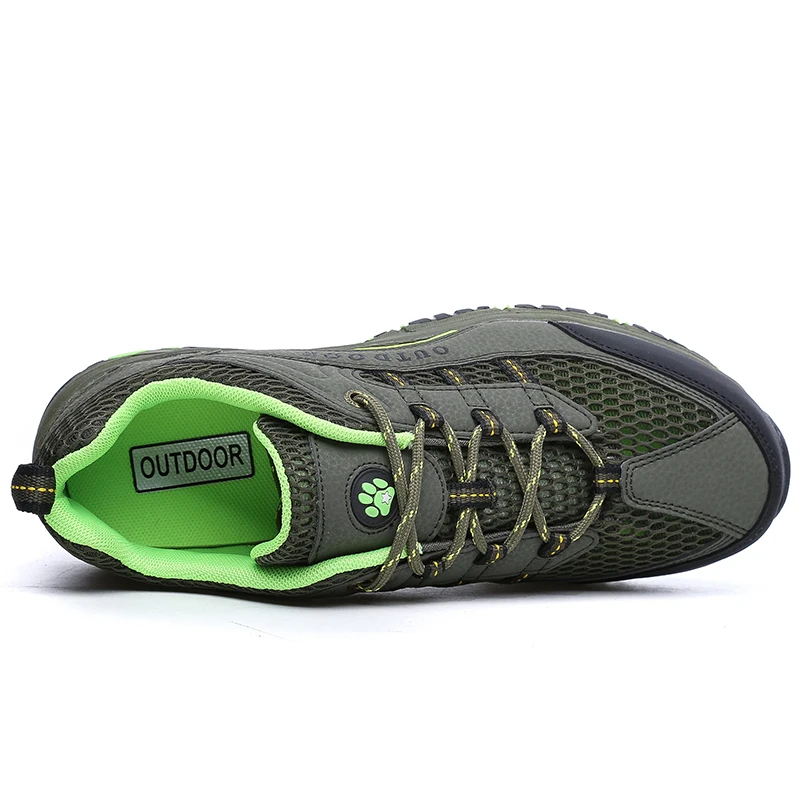 Men Hiking Shoes Anti Slip Climbing Camping Shoes Breathable Mesh Trekking Shoes Men Summer Outdoor Wear-Resistance Sport Shoes