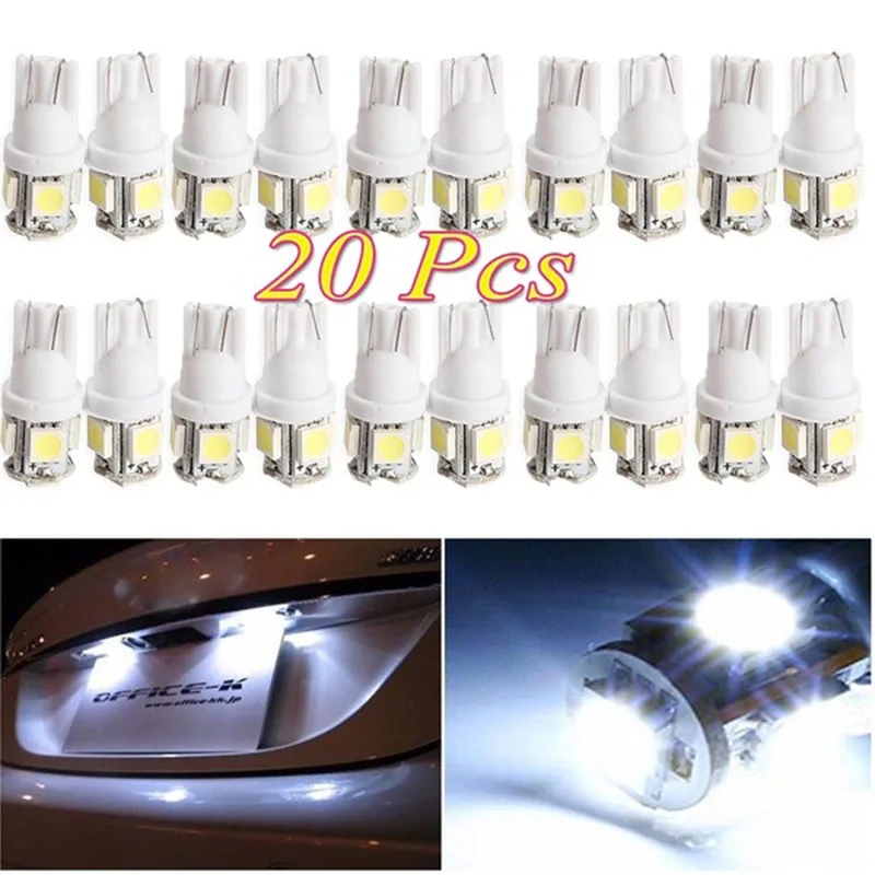 20x T10 5050 5smd canbus светодиодный дверной светильник лампа 12 В Белый боковой маркер s