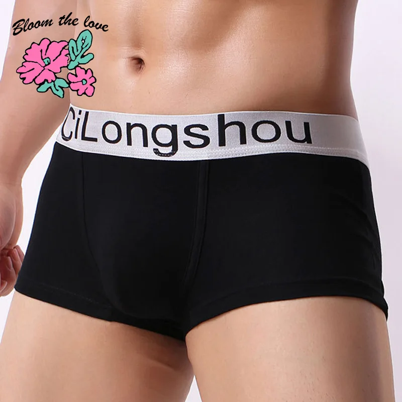 

[Bloom the love] New Mens Underwear Cotton Boxer Men Panties Solid Cuecas Masculina Man Boxers Underpant Boxershorts M-2XL 0315