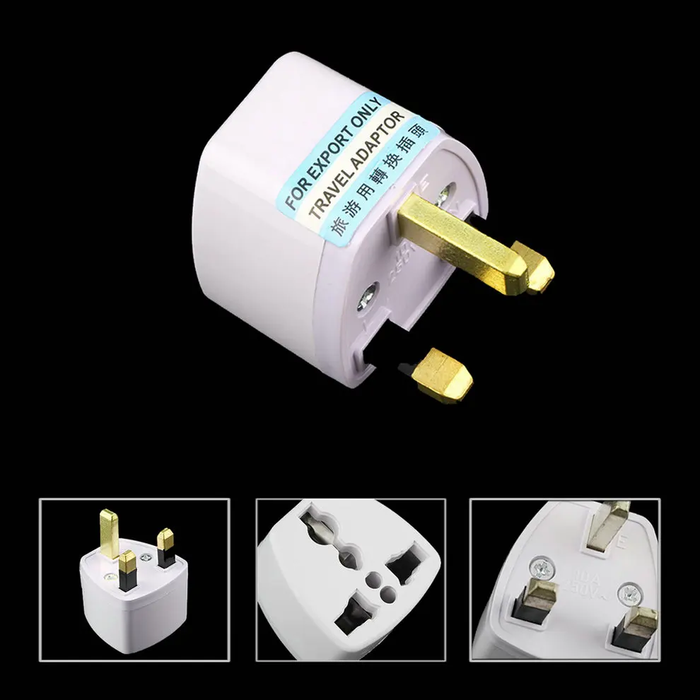

1pc Universal Travel Adapter US AU EU to UK Plug Travel Wall AC Power Adapter 250V 10A Socket Converter